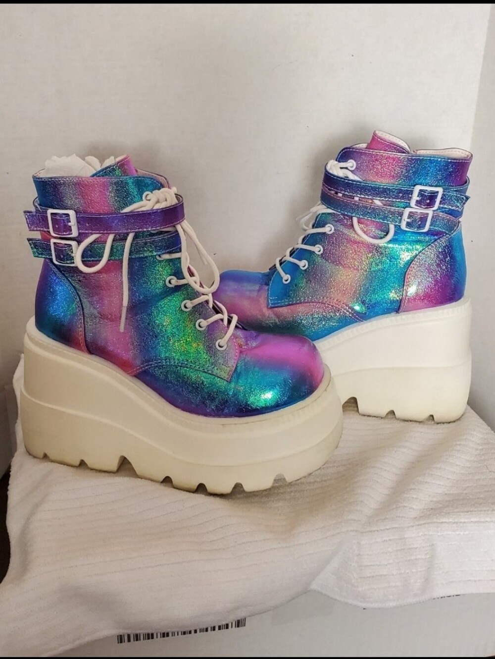 DEMONIA x Dolls Kill Fairy Technopagan Boots Size 7 EXCELLENT CONDITION!!